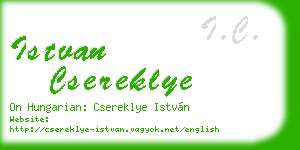 istvan csereklye business card